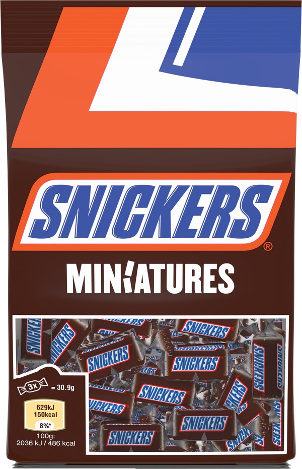 SNICKERS barre chocolat, caramel et cacahuètes - Miniatures