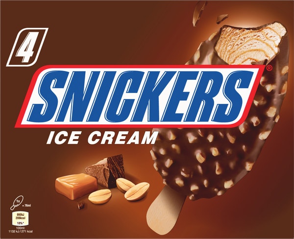 Glace SNICKERS au caramel et aux cacahuètes - Bâtonnet