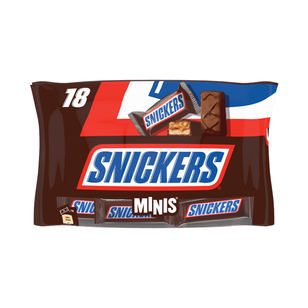 SNICKERS barre chocolat, caramel et cacahuètes - Minis x18